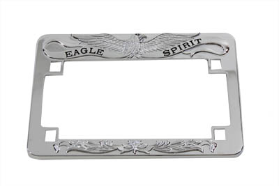 License Plate Frame Eagle Spirit Style Chrome