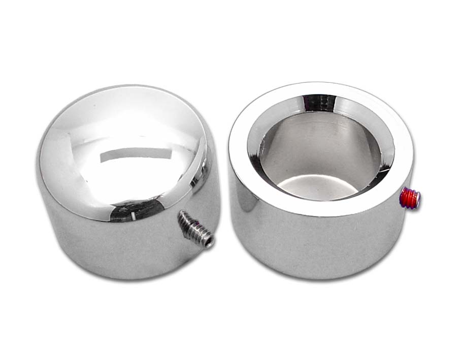 Chrome Front Axle Nut Cover Set