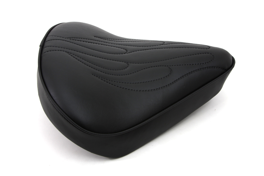 Black Solo Seat with Flame Stitch Large