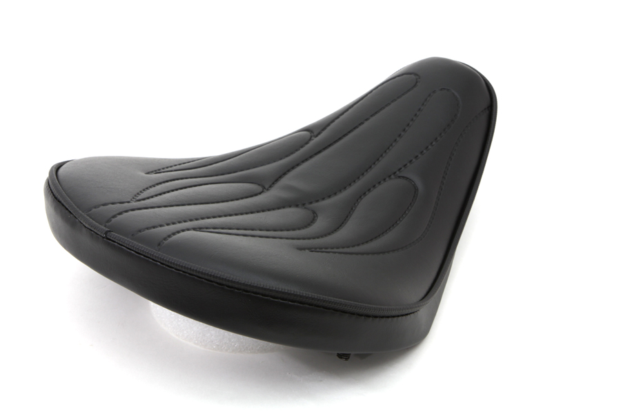 Black Solo Seat with Flame Stitch Small