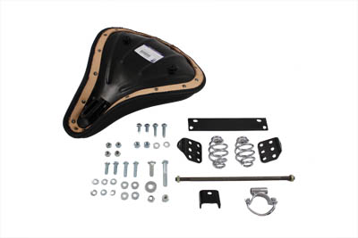 Black Leather Solo Seat With Mount Kit