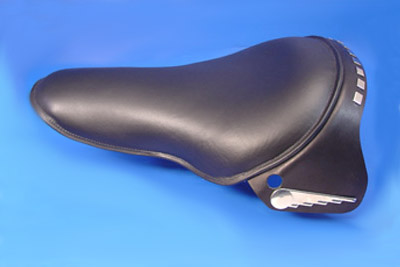 Black Leather Speedwing Skirt Buddy Seat for 1929-84 Big Twin Harley