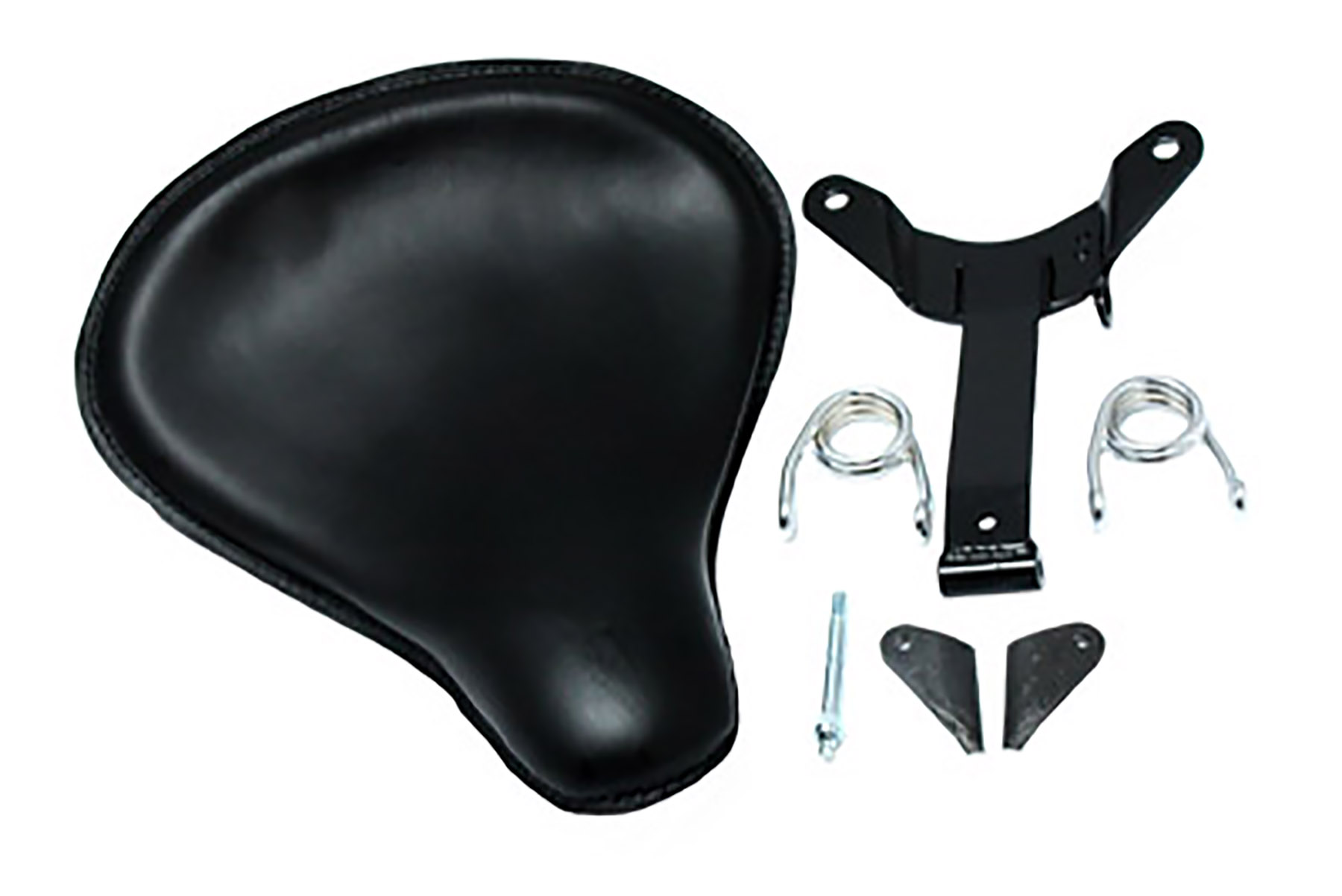 Black Leather Velo Racer Solo Seat Kit