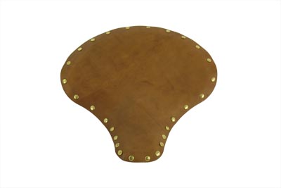 Bare Bones Tan Leather Solo Seat for Harley & Customs