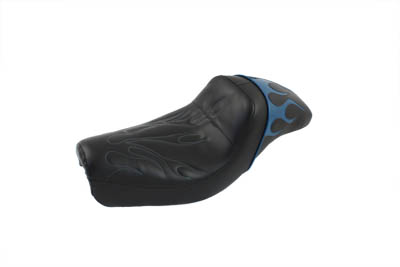 Gunfighter Seat Teal Flame Style