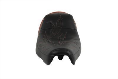 Gunfighter Seat Orange Flame Style for XL 2004-2006 Sportsters