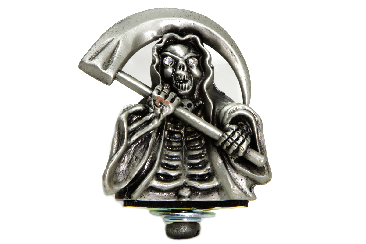 Grim Reaper Front Fender Top Ornament Silver