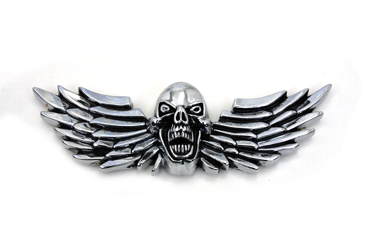 Pewter Winged Skull Emblem