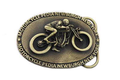 Motorcyclepedia Board Track Belt Buckle