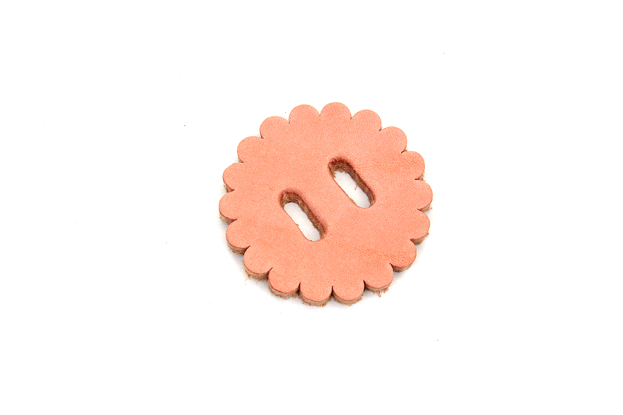 Natural Leather Concho Rosette 1-3/4