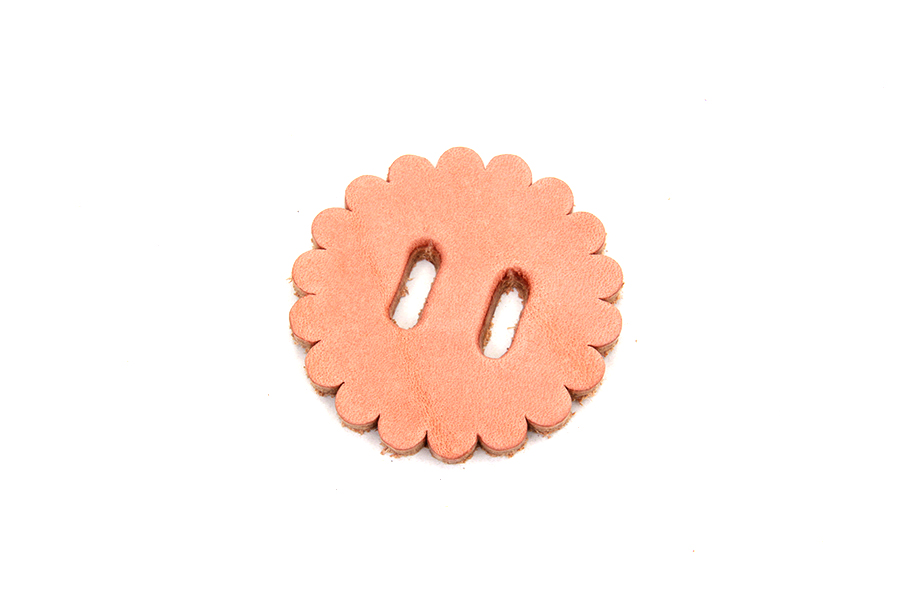 Natural Leather Concho Rosette 1-3/4