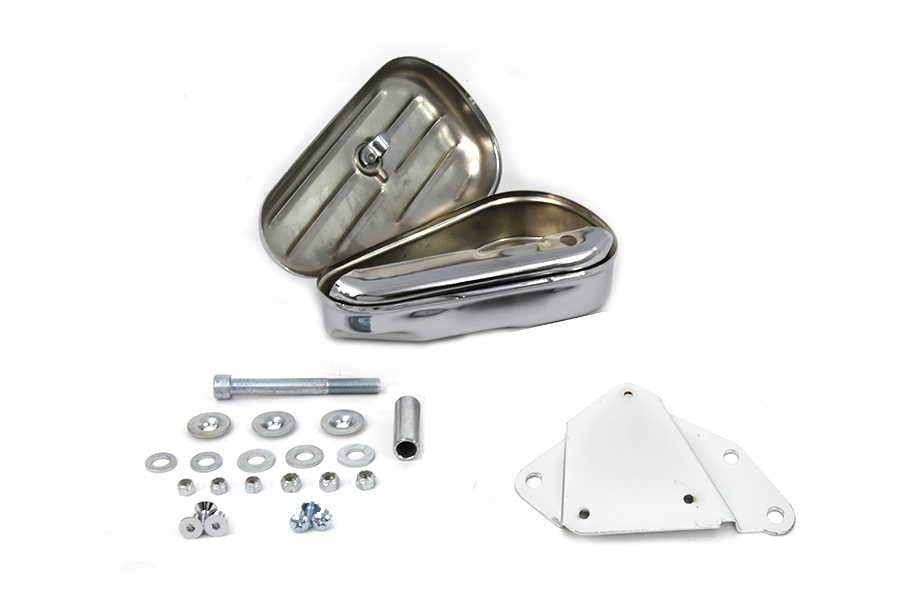 Chrome Right Side Tool Box and Mount Kit