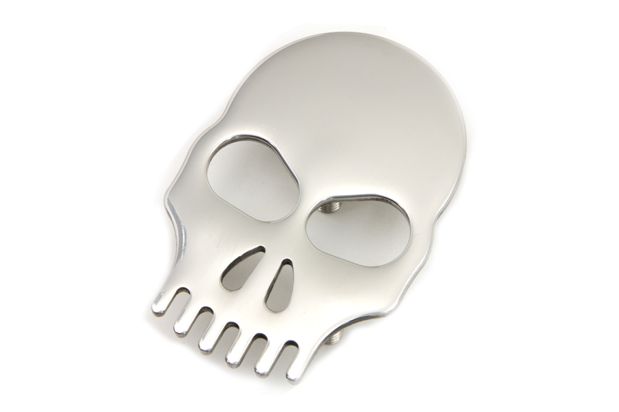 Stainless Steel Fender Medallion with Skull