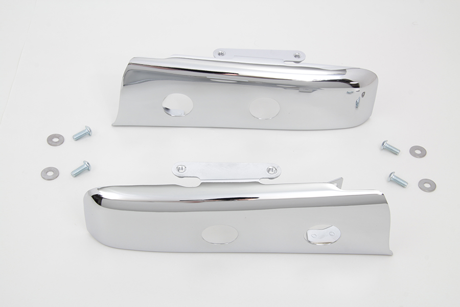 Chrome Slotted Saddlebag Filler Strip Kit