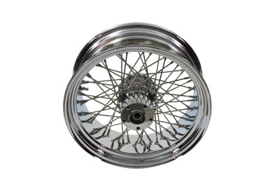 16 x 6 in. Chrome Rear Spoked Wheel for Wide Tire Harley & Customs
