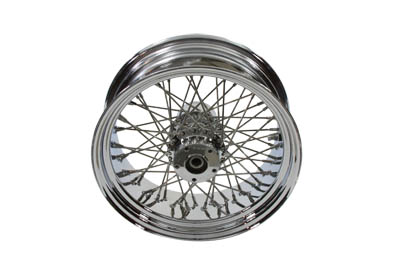16 x 6 in. Chrome Rear Spoked Wheel for Wide Tire Harley & Customs