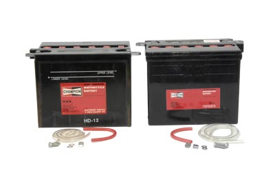 Champion H-12 Battery Set for 1965-84 Harley FLH Big Twin & XLH