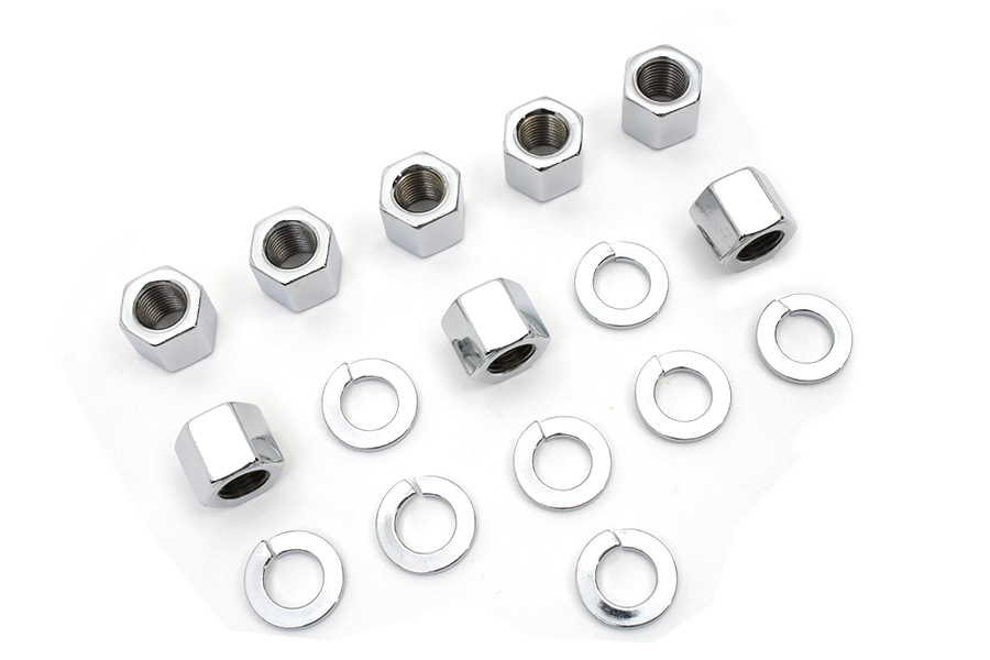 Chrome Stock Cylinder Base Nuts and Washers