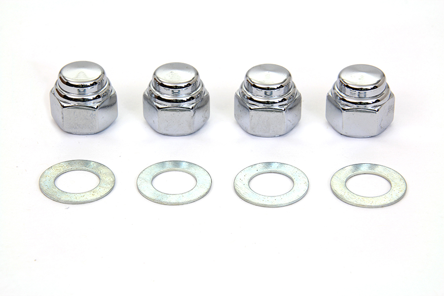 Rocker Shaft Chrome End Cap Type Nut with Washers