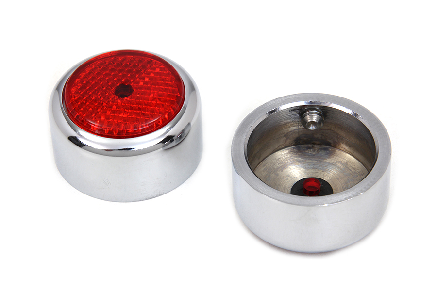 Swingarm Pivot Bolt Cover with Red Reflectors