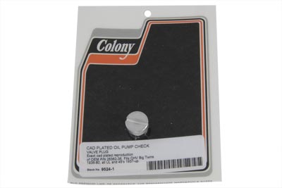 Oil Pump Valve Plug Cadmium
