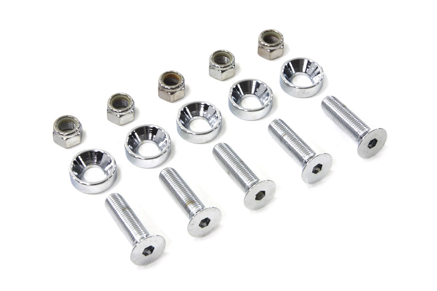 Pulley Bolt, Nut and Washer Kit Chrome