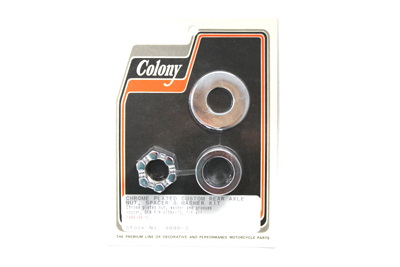 Chrome XL 1986-1999 Rear Axle Spacer Kit Groove Style